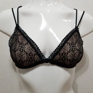 Victoria's Secret Black Lace Triangle Bra